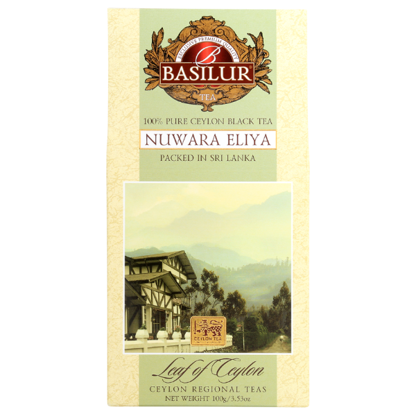 Zdjęcie opakowania herbaty Basilur Nuwara Eliya czarna herbata cejlońska premium