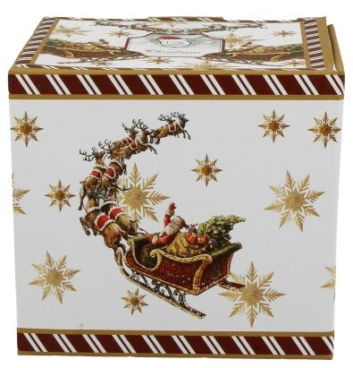 Kubek porcelanowy Santa on Sleigh w ozdobnym pudełku świątecznym