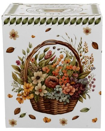 Pudełko prezentowe do kubka Kosz Kwiatów Kwiaty Polne 360 ml, elegancki upominek.