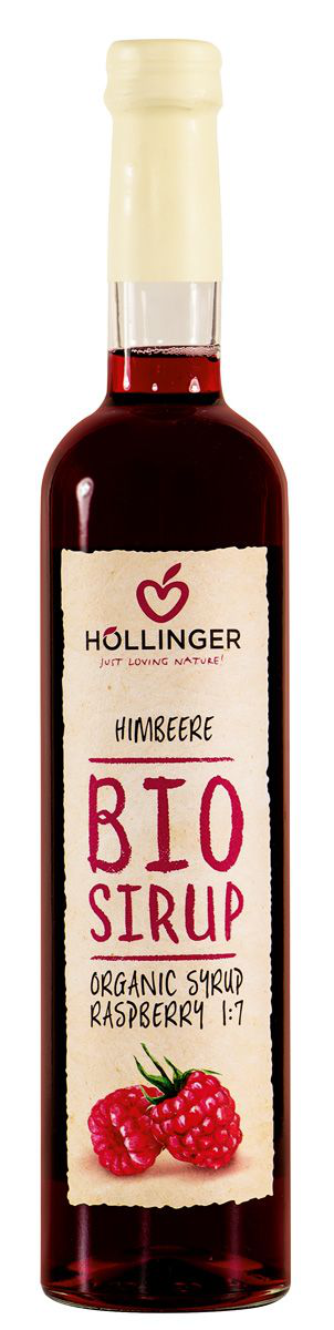Syrop malinowy BIO Hollinger w butelce 500 ml.
