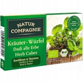 Natur Compagnie - bulion ziołowy z bazylią i tymiankiem BIO - kostki - 80 g