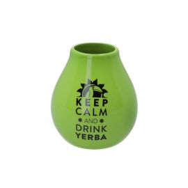 Matero ceramiczne zielone 350 ml - Keep Calm And Drink Yerba