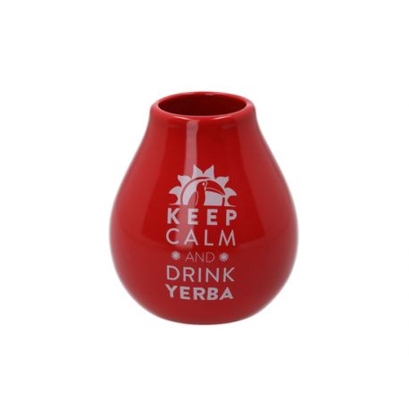 Matero ceramiczne czerwone Luka - 350 ml - Keep Calm And Drink Yerba