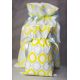 Worek prezentowy - biały w żółte i niebieskie romby - 20 x 30 cm