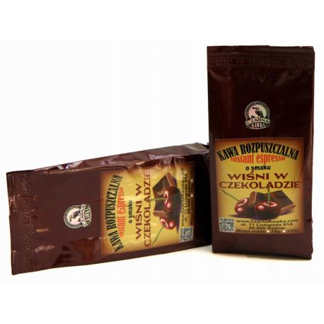 Czarna Kawka - kawa rozpuszczalna wiśnie w czekoladzie - 75 g
