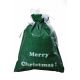 Worek prezentowy - Merry Christmas - zielony - 30x45 cm