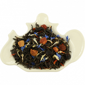 Czarna herbata cejlońska z dodatkiem krokosza, dzikiej róży, niebieskiego i białego chabru, berberysu - 100 g
