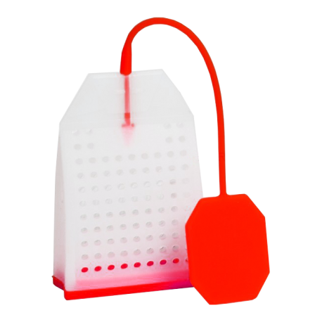 Zaparzacz silikonowy - czerwona torebka