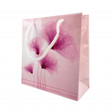 Torebka prezentowa K0 - jasno różowe kwiaty
