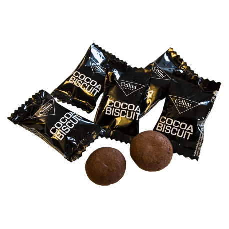 CELLINI CAFFE - Zestaw kakaowych ciasteczek do kawy 10x5g
