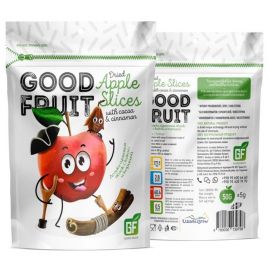 GOOD FRUITS - Kawałki suszonych jabłek z kakao i cynamonem - 50 g