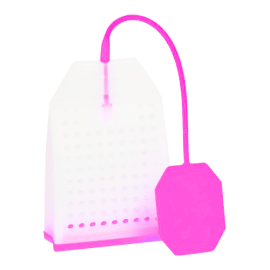 Zaparzacz silikonowy - różowa torebka