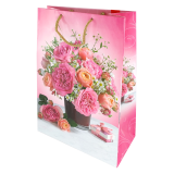 Torebka prezentowa bukiet róż - WZÓR 1 - 32x25x11 cm