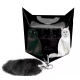 Kubek - czarny kot + pudełko z ogonkiem