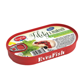 EvraFish - Filety z makreli w sosie pomidorowym z oliwkami i kaparami - 170 g