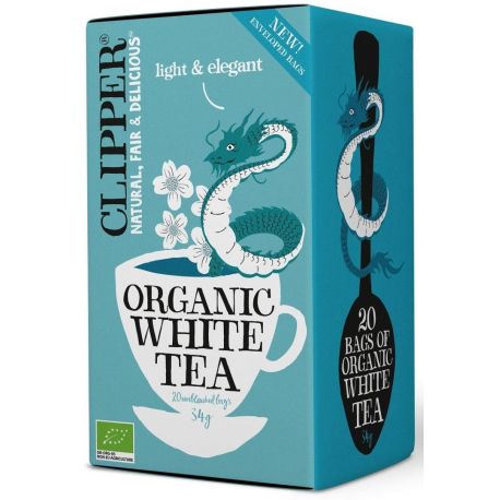 Organiczna biała herbata Fair Trade - 40 x 1,75 g - Clipper