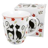 Kubek porcelanowy - Koty Etno - 650 ml