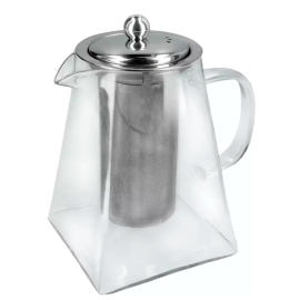 Szklany dzbanek z zaparzaczem i pokrywką - 1200 ml