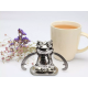 Zaparzacz do herbaty - srebrna żabka