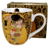 Kubek THE KISS BROWN inspired by G. Klimt - 1000 ml