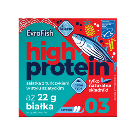 EvraFish - Proteinowa sałatka z tuńczykiem w stylu azjatyckim - 160 g