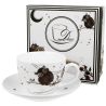 Filiżanka porcelanowa ze spodkiem CHARMING OWLS - 280 ml