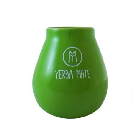 Cebador - matero ceramiczne z napisem - zielone