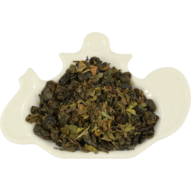 Zielona herbata cejlońska, wysokogórska, wielkolistna z marokańską miętą.
