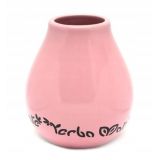 Matero ceramiczne z napisem - różowe