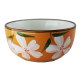 Czarka do herbaty pomarańczowa - kwiatki