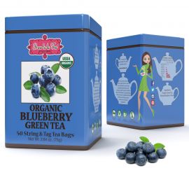 Brew La La - ORGANIC BLUEBERRY GREEN TEA - w saszetkach 50 x 1,5 g