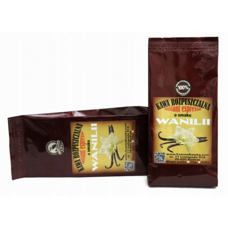 Czarna Kawka - kawa rozpuszczalna waniliowa - 75 g