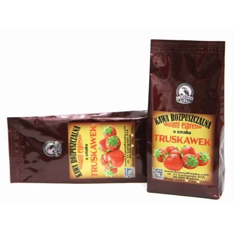 Czarna Kawka - kawa rozpuszczalna truskawkowa- 75 g