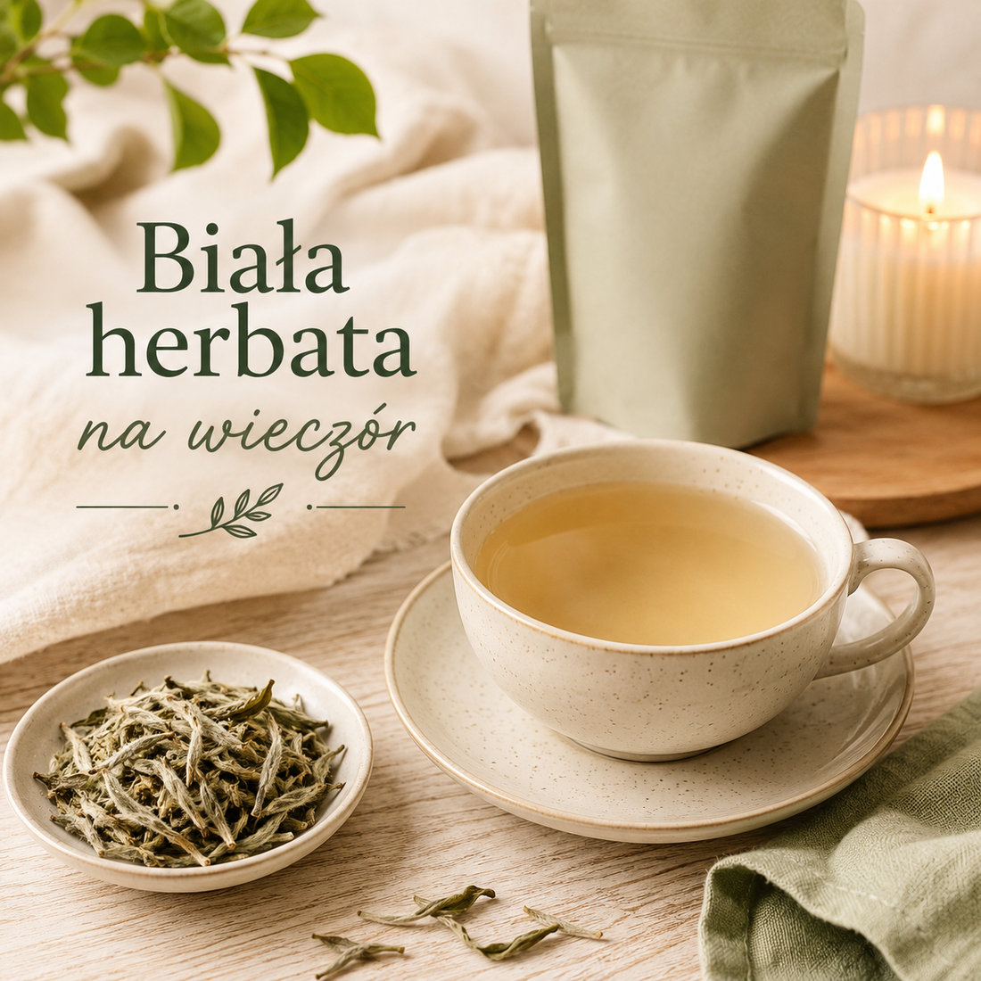 Delikatna biała herbata na wieczór - jak wybrać łagodny napar do spokojnego relaksu