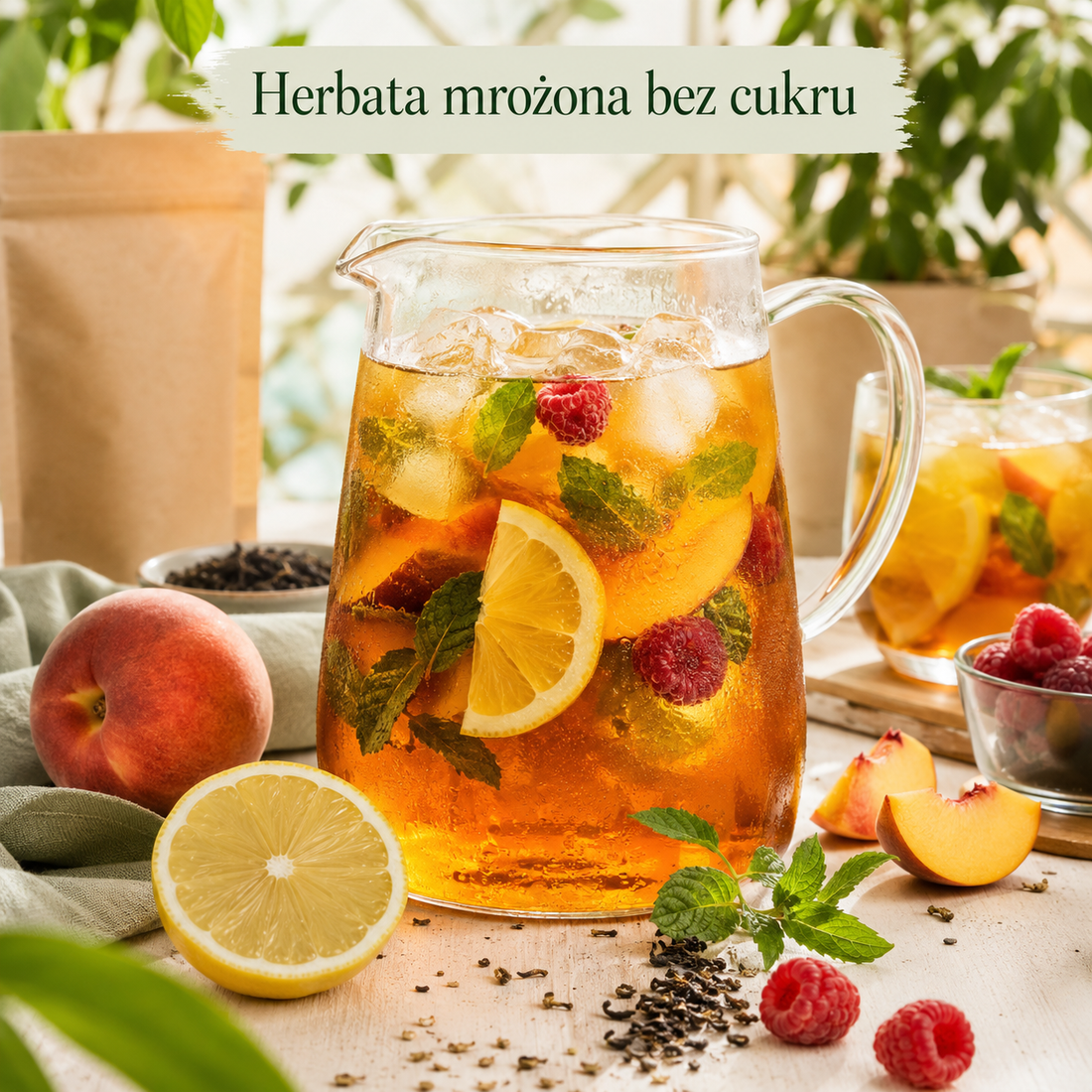Domowa herbata mrożona bez cukru - 5 prostych przepisów na lato