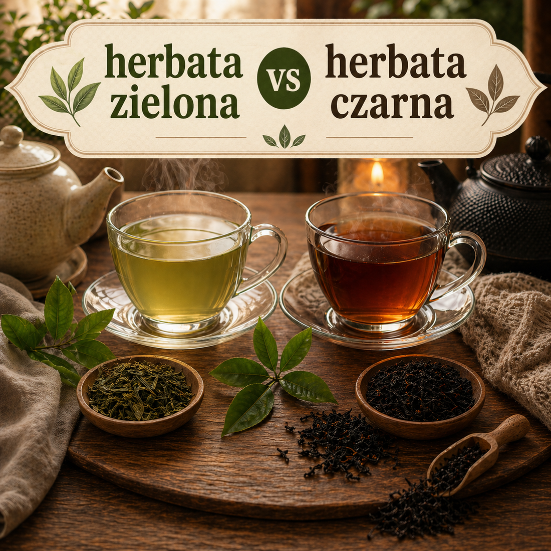 Herbata zielona vs czarna - różnice, działanie i jak wybrać najlepszą dla siebie