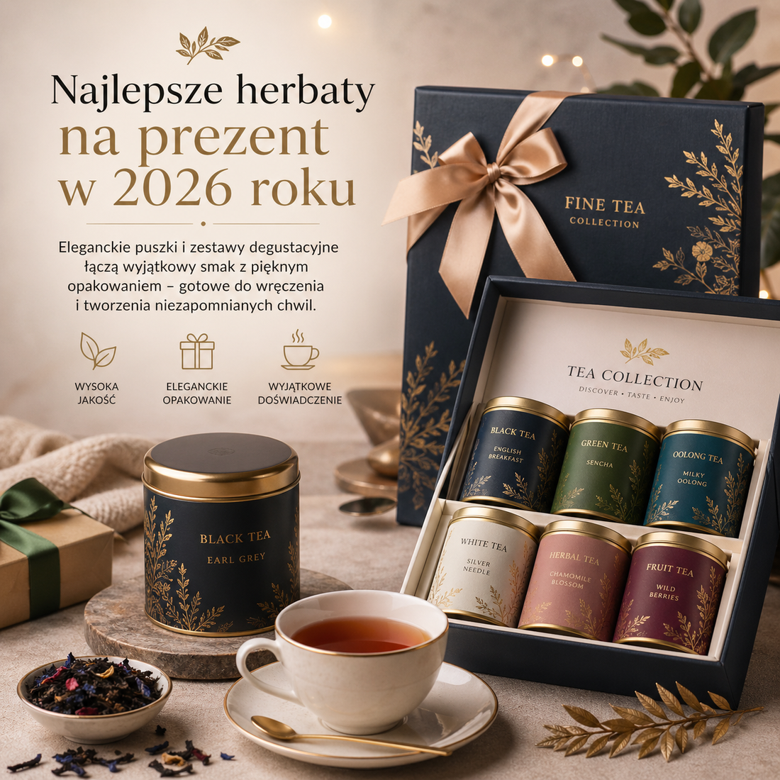 Najlepsze herbaty na prezent (ranking 2026) - eleganckie propozycje na każdą okazję