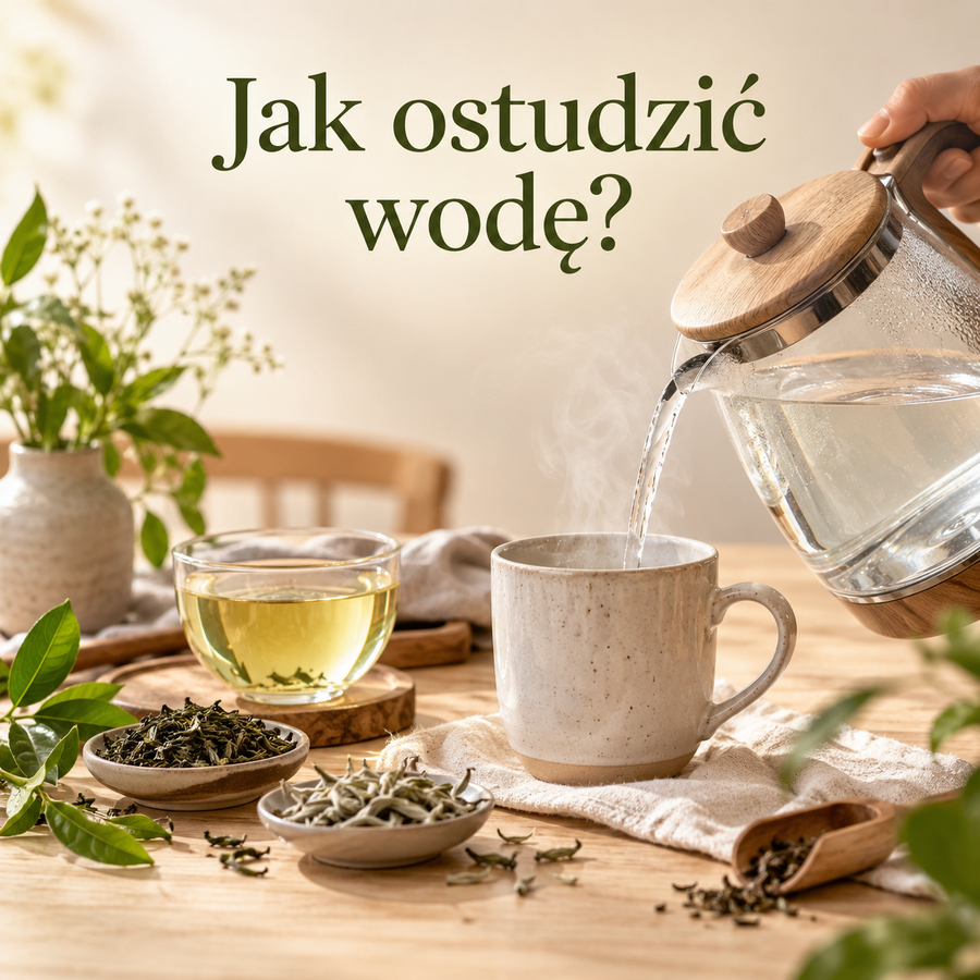 Jak ostudzić wodę do zielonej lub białej herbaty bez termometru?