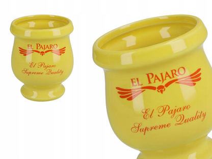 Ceramiczne matero w kolorze żółtym El Pajaro Supreme Quality – widok z boku.