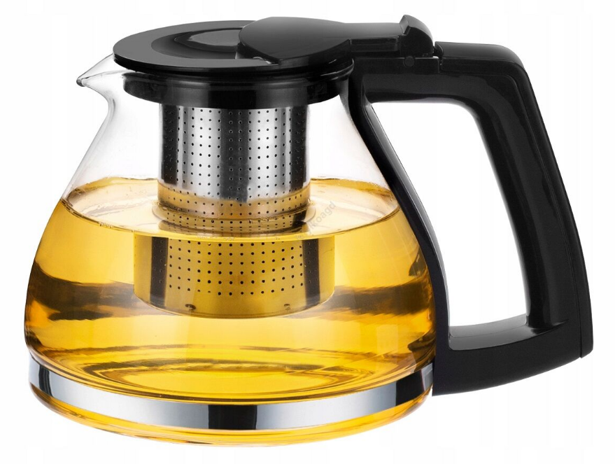 szklany dzbanek do herbaty z metalowym zaparzaczem 900 ml nowoczesny imbryk do parzenia herbaty