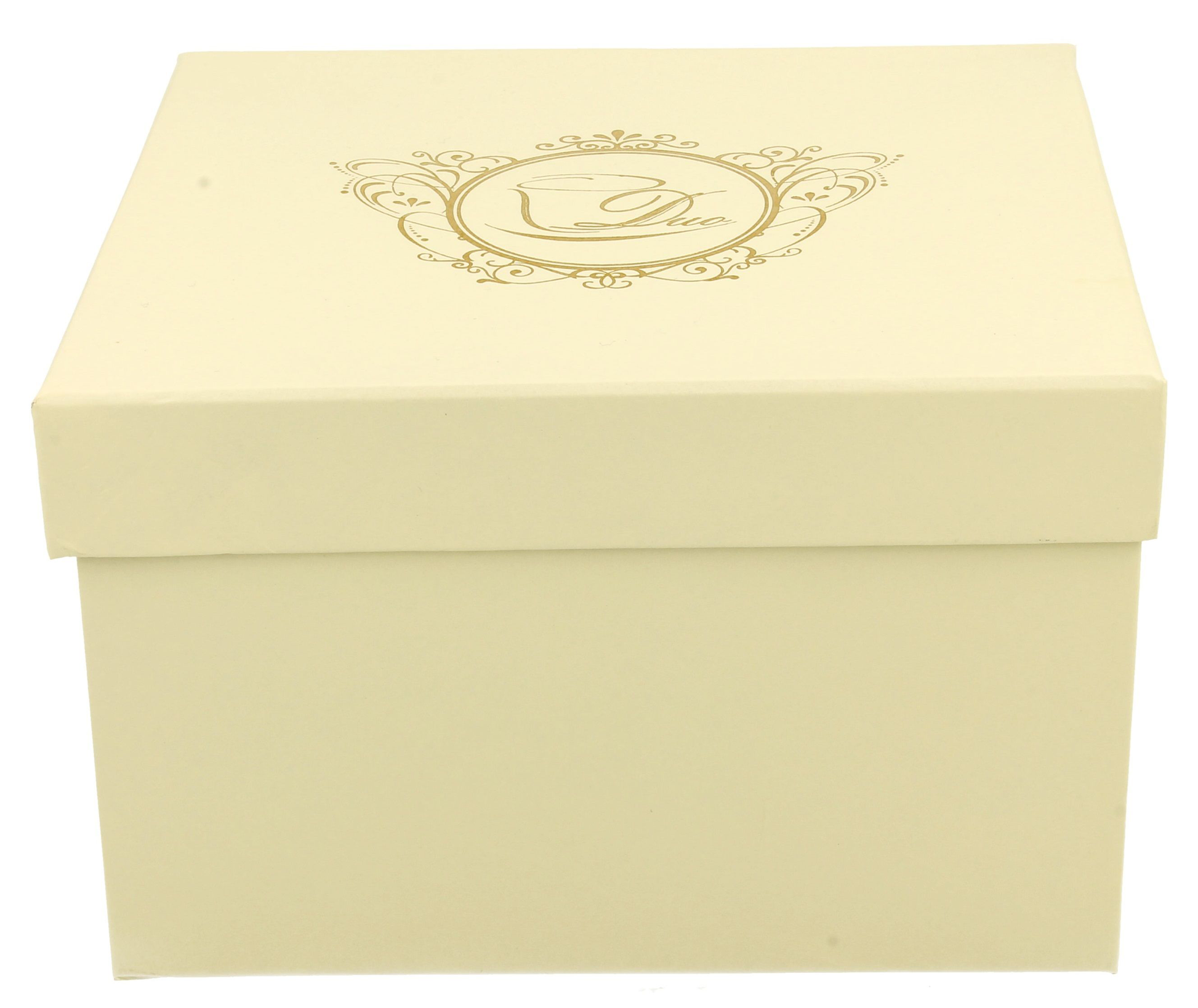 Eleganckie pudełko prezentowe w kolorze kremowym do kubka porcelanowego Casablanca.