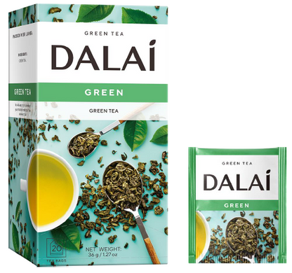 Zestaw Dalai Green z pudełkiem i saszetką zielonej herbaty