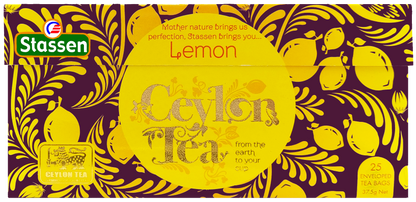 Pudełko herbaty Stassen Lemon Tea widok od góry.