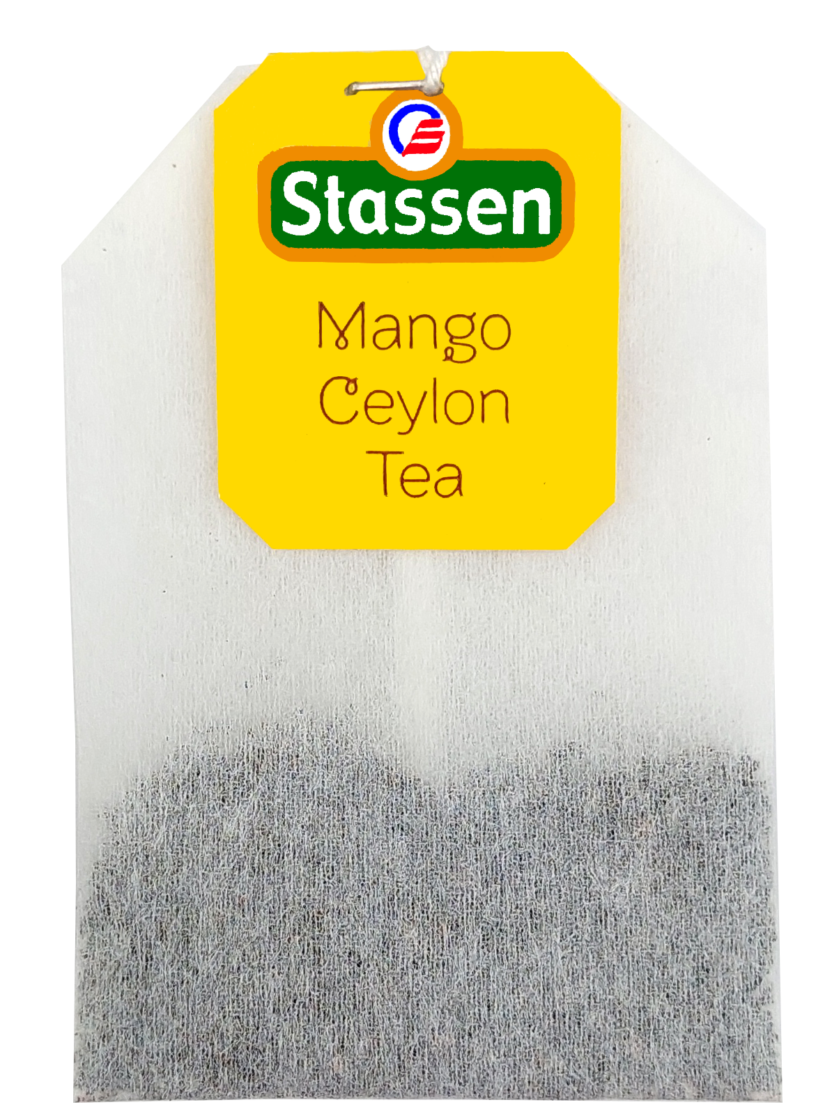 Torebka herbaty z zawieszką Stassen Mango Ceylon Tea – czarna herbata w torebce.