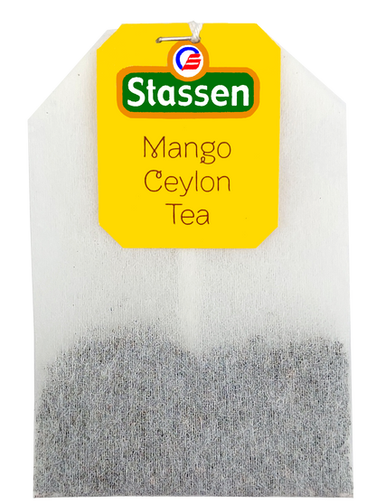 Torebka herbaty z zawieszką Stassen Mango Ceylon Tea – czarna herbata w torebce.