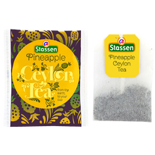 Saszetka i torebka Stassen Pineapple Tea – herbata czarna owocowa w kopertach.