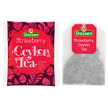 Saszetka i torebka Stassen Strawberry Tea – herbata owocowa czarna cejlońska.