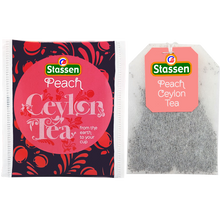 Saszetka i torebka Stassen Peach Tea – aromatyzowana herbata czarna z nutą brzoskwini.