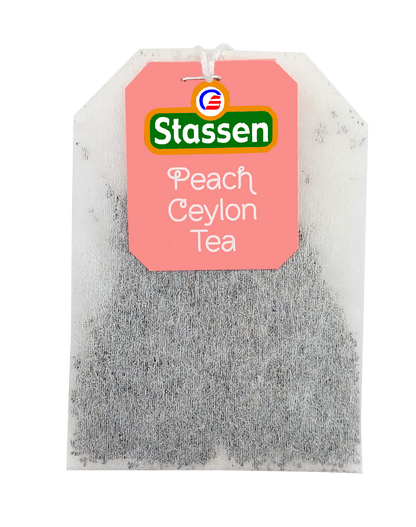 Saszetka herbaty Stassen Peach Tea – owocowa herbata czarna w kopercie.