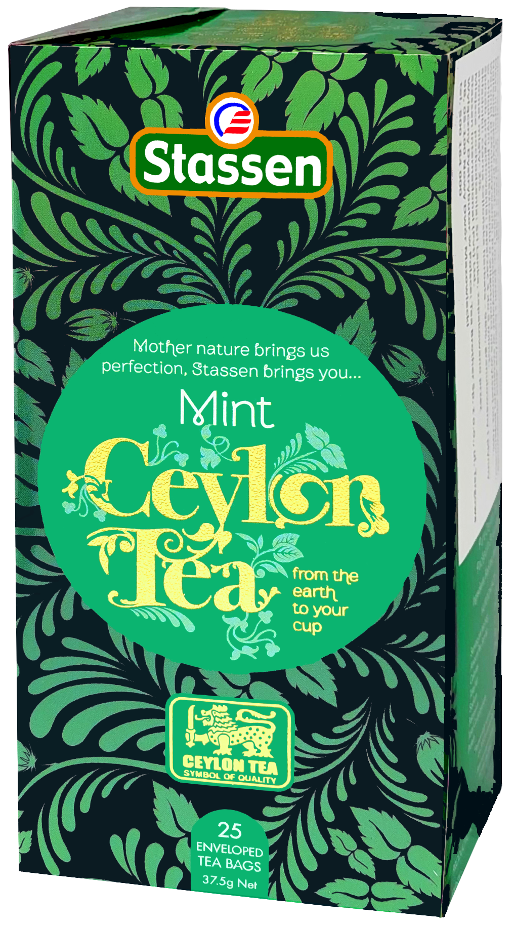 Pudełko herbaty Stassen Mint Black Tea – czarna herbata z nutą mięty.